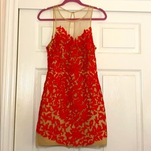 Orange Bebe Cocktail Dress